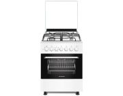 Плита Electroplus EP6060 EWH Fonta 60x60, 4 газ.конфорки,чугунные решетки .электроподжиг,электро духовка,WH
