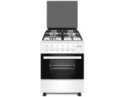 Плита Zanetti Z60 EWH Fonta FFD 60x60, GAZ CONTROL, 4 газ.конфорки,чугунные решетки .электроподжиг,электро духовка,белая