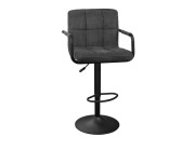 Scaun de Bar SB-042~Velvet Dark Grey+Black legs