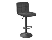 Scaun de bar SB-044~Velvet Black+Black Legs
