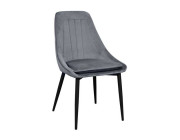 Scaun Florida~Catifea Dark Grey HLR21+Black Legs