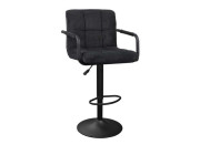 Scaun de Bar SB-042 Velvet Black +  Black Legs