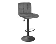 Scaun de bar SB-044~Velvet Dark Grey+Black Legs