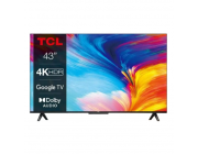 43- LED SMART TV TCL 43P635, Real 4K, 3840x2160, Google TV, Black
