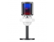 Микрофон Havit GK50, Cardioid, 30Hz-20kHz, -40±3dB, Button mute key, 1.8m. RGB, USB, White
