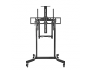 Display/TV Mount Stand Gembird TVS-100T-01, 55-100-; Black, VESA; max 120kg, Motorized height adjustable TV floor stand
