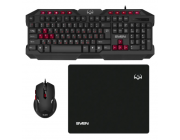 Gaming Keyboard & Mouse & Mouse Pad SVEN GS-9200, Multimedia, Spill resistant, WinLock Black, USB
