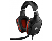 Gaming Headset Logitech G332, 50mm drivers, 20-20kHz, 39 Ohm, 107dB, 280g, On-ear volume control, Flip-to-mute, 2m, 3.5mm, Black/Red
