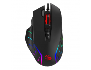 Gaming Mouse Bloody J95s, 100-8000 dpi, 9 buttons, 150IPS, 25G, 105g, Ergonomic, Programmable, X'Glide, 1.8m, USB, Black
