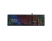 Gaming Keyboard Bloody B500N, Mecha-Like, Tackile SW, Game Mode, Macro, Fn keys, Spill-resistant, Neon Backlight, 1.8m, USB, EN/RU, Black

