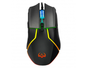 Gaming Mouse SVEN RX-G960, Optical 500-6400 dpi, 6 buttons, Weight adj, Backlight, Macro, Black, USB
