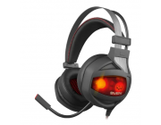 Gaming Headset SVEN AP-U996MV, 40mm & 30mm drivers, 20-20kHz, 32 Ohm, 123dB, 400g, In-Line Controls, v7.1, Backlight(Red), 2.2m, USB, Black/Red
