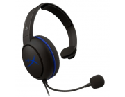 Gaming Headset HyperX Cloud Chat PS4, 40mm driver, 16 Ohm, 50-10kHz, 85 db, 123g, Noise-cancelling Mic, Half-opening, 1.3m, 3.5mm(4pin), Black/Blue

