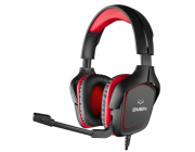 Gaming Headset SVEN AP-G333MV, 40mm drivers, 20-20kHz, 32 Ohm, 105dB, 305g, In-Line Controls, Retractable Mic, 2.2m, 2x3.5mm, Black/Red

