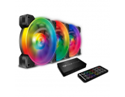 PC Case Fan Cougar Vortex RGB SPB 120 Cooling kit, 3x120x120x25mm, 600-1500 RPM, 26 dBA, RGB HUB, RC
