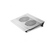Notebook Cooling Pad Deepcool N8, up to 17'', 2x140mm, 4xUSB, Aluminium, White
