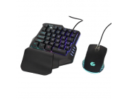 Gaming Kit IVAR TWIN, 35-key keyboard & mouse, 1000-3200 dpi, 7 buttons, Rainbow LED, USB
