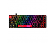 Gaming Keyboard HyperX Alloy Origins 65, Mechanical, 65% form factor, Linear SW, PBT keycaps, Aluminum, Onboard Memory, RGB, EN/RU, 1.8m, USB, Black
