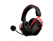 Gaming Wireless Headset HyperX Cloud Alpha, 50mm driver, 62 Ohm, 15-21kHz, 98db, 318g, 300h, On-earcup control, Detachable Mic, 2.4Ghz, Black/Red
