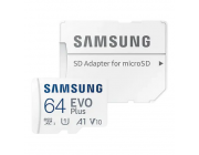 .64GB MicroSD (Class 10). UHS-I (U1)+SD adapter, Samsung EVO Plus 
