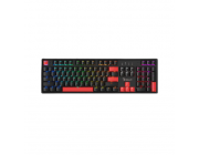 Gaming Keyboard Bloody S510R, Mechanical, BLMS Linear SW, Double-Shot Keycaps, Macro, Onboard Memory, Fn keys, RGB, 1.8m, USB, EN/RU, Fire Black
