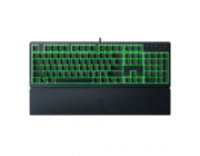 Gaming Keyboard Razer Ornata V3 X, Membrane, Low-profile, Silent, Macro, Laser-etched ABS Keycaps, Spill-resistan, Wrist Restt, RGB, USB, EN, Black
