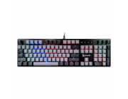Gaming Keyboard Bloody B828N, Mechanical, Optical Tackile SW, Fn keys, Aluminum, Spill-resistant, Neon Backlight, 1.8m, USB, EN/RU, Grey/Black

