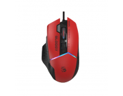 Gaming Mouse Bloody W95 Max, 100-12000 dpi, 10 buttons, 250IPS, 35G, Ergonomic, Programmable, Onboard Memory, Extra Fire Wheel, RGB, 1.8m, USB, Red
