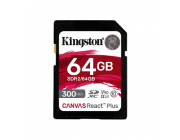 ..64GB  SDXC Card (Class 10) UHS-II , U3, Kingston Canvas React Plus 