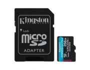 256GB MicroSD (Class 10) UHS-I (U3) +SD adapter, Kingston Canvas Go! Plus 