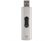 1.0TB  Transcend Portable SSD ESD320A Silver, USB-A 3.1 10Gbps, Metallic Capless/Slider (68.2x19.7x9.5 mm, 26g, R/W:1050/950 MB/s, 3D-NAND flash)
