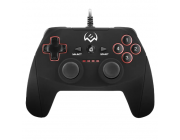 Gamepad SVEN GC-750, 4 axes, D-Pad, 2 mini joysticks, 11 buttons, Vibration feedback, Soft-touch coating, USB, Black
