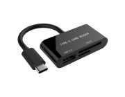 Type-C Card Reader USB,SD, TF (microSD) Gembird 