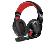 Gaming Headset SVEN AP-G857MV, 40mm drivers, 20-20kHz, 32 Ohm, 105dB, 340g, 2.2m, 2x3.5mm, Black/Red

