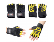 RST01 Abisal SIZE M MEN'S FITNESS GLOVES HMS (black - yellow)