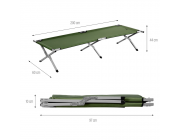 Кемпинговая кровать NC2756 Abisal FOLDABLE CAMP BED GREEN 200 CM NILS CAMP