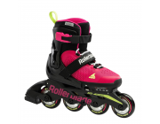 Роликовые коньки Rollerblade 072219008G9  MICROBLADE  ROSA/VERDE CHIARO  Size 36-40 – детские, колёса 4x72мм, жёсткость 80A, подшипники SG3, раздвижные