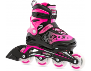 Роликовые коньки Rollerblade 0T1013007Y9  PHOENIX FLASH G NERO/ROSA Size 29-33 – детские, колёса 4x72мм, жёсткость 80A, подшипники SG3, раздвижные