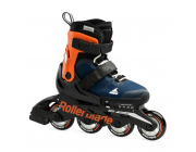 Роликовые коньки Rollerblade 07221900174  MICROBLADE BLU NOTTE/ARANCIO  Size 36-40,5 – детские, колёса 4x72мм, жёсткость 80A, подшипники SG3, раздвижные