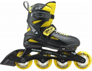 Роликовые коньки Rollerblade 07373500800 FURY NERO\GIALLO Size 36-40 – детские, колёса 4x72мм, жёсткость 80A, подшипники SG3, раздвижные
