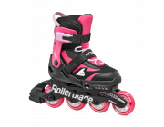 Роликовые коньки Rollerblade 86B0751530NJ02 MICROBLADE NERO/ROSA Size 28-32 – детские, колёса 4x72мм, жёсткость 80A, подшипники SG3, раздвижные
