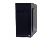 HPC D-22  mATX Case, with PSU (550W, 24 pin, 1x 8pin(4+4), 3xSATA, 1x PCI-E 6pin, 2xIDE, 12cm Red fan), 1x USB 3.2, 2xUSB2.0 / HD Audio, Matte Finish, Black