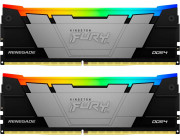 16GB (Kit of 2*8GB) DDR4-3200  Kingston FURY® Renegade DDR4 RGB, PC25600, CL16, 1Rx8, 1.35V, Symmetric Black/Silver Large heat spreader, Dynamic RGB effects featuring Kingston FURY Infrared Sync technology, Intel XMP Ready (Extreme Memory Profiles)
