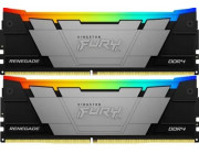 16GB (Kit of 2*8GB) DDR4-3600  Kingston FURY® Renegade DDR4 RGB, PC28800, CL16, 1Rx8, 1.35V, Symmetric Black/Silver Large heat spreader, Dynamic RGB effects featuring Kingston FURY Infrared Sync technology, Intel XMP Ready (Extreme Memory Profiles)