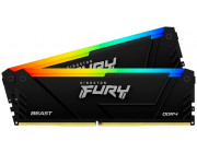 32GB (Kit of 2*16GB) DDR4-3600  Kingston FURY® Beast DDR4 RGB, PC28800, CL18, 1.35V,  Auto-overclocking, Asymmetric BLACK low-profile heat spreader, Dynamic RGB effects featuring Kingston FURY Infrared Sync technology, Intel XMP Ready  (Extreme Memory Pro