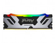 24GB DDR5-8400  Kingston FURY® Renegade Silver DDR5 RGB CUDIMM, PC67200, CL40, 1.45V, 1Rx8, Auto-overclocking, Symmetric SILVER Large heat spreader, Dynamic RGB effects featuring Kingston FURY Infrared Sync technology, Intel XMP 3.0 Ready  (Extreme Memory