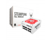 PSU 1STPLAYER PS-750AX STEAMPUNK 750W, 80+ SILVER, Full-Modular, Active PFC, LLC+DC-DC LLC Full Bridge Sync-Rectify, 140mm Hydro Bearing RGB Fan, +12V (62A), 20+4 Pin, 2x P4+4(CPU), 6x SATA, 4x PCI-E 6+2pin, 3x IDE, All Japanese capacitors, LLC resonant c