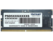 8GB DDR5-4800 SODIMM PATRIOT Signature Line, PC5-38400, CL40, 1 Rank Single-sided module, On-die ECC, 1.1V