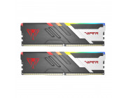 32GB (Kit of 2x16GB) RGB DDR5-6600 VIPER (by Patriot) VENOM DDR5 (Dual Channel Kit) PC5-52800, CL34, 1.4V, Aluminum heat spreader with unique design, XMP 3.0 Overclocking Support, On-Die ECC, Thermal sensor, Matte Black with Red Viper logo, Venom Exclusiv