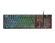 Trust Gaming GXT 835, Full size gaming keyboard with rainbow wave illumination, Backlight (RGB), US, 1.8m, USB, Black